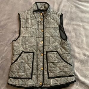 Black and white vest